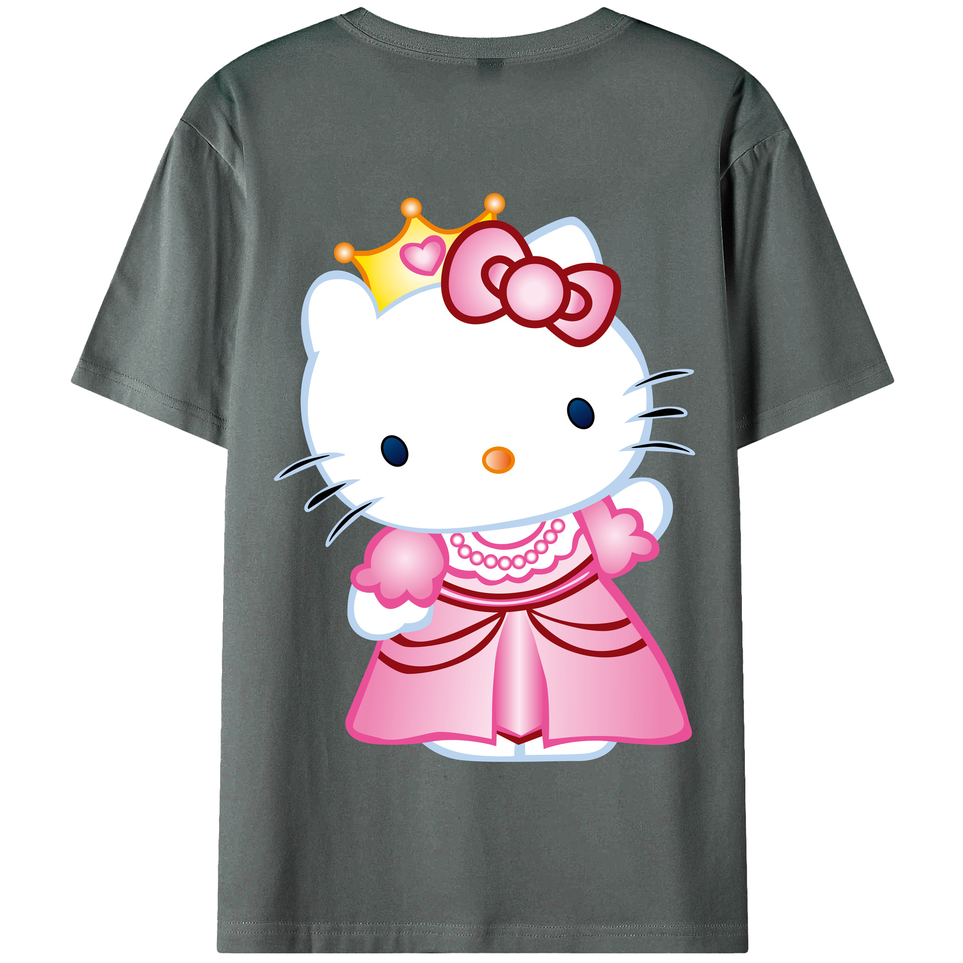 （画像用） Hello Kitty ハローキティ 綿100％半袖Tシャツ（背面プリント）
